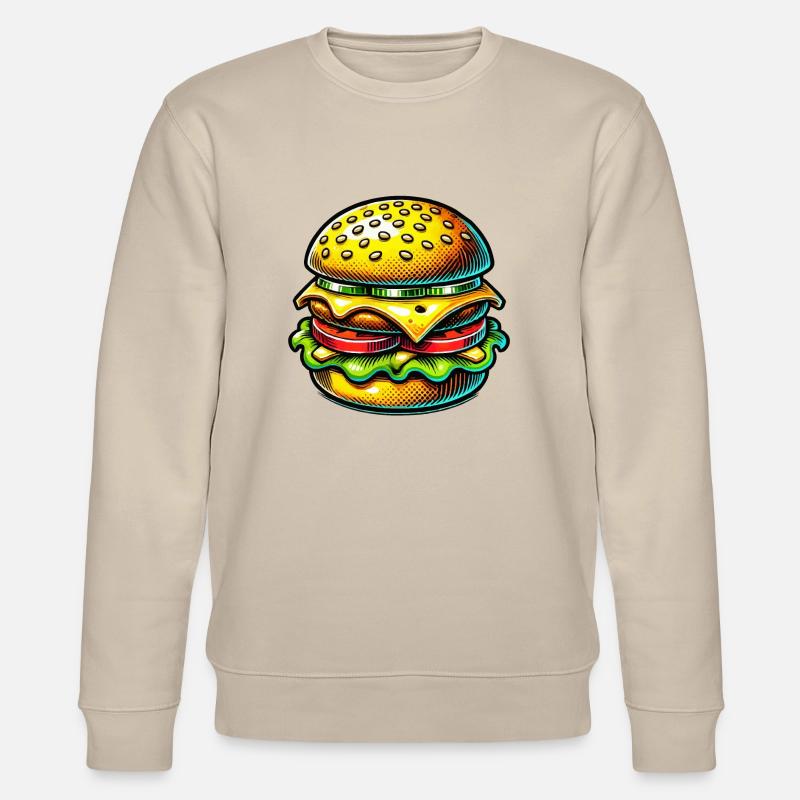 hamburger - Stanley/Stella Unisex Bio-Sweatshirt CHANGER  - Beige