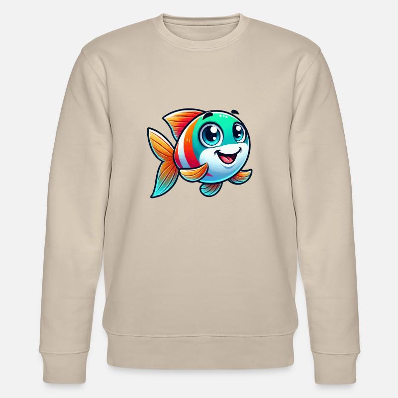 Bande dessinée de poisson - Sweat bio CHANGER Stanley/Stella Unisexe - beige