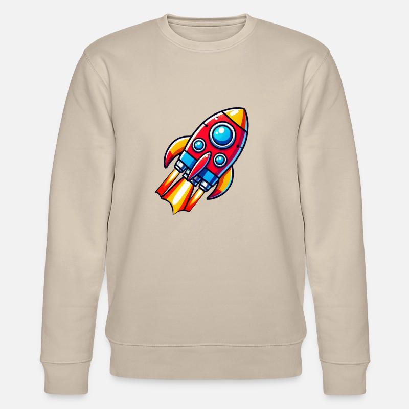 rakete comic - Stanley/Stella Unisex Bio-Sweatshirt CHANGER  - Beige