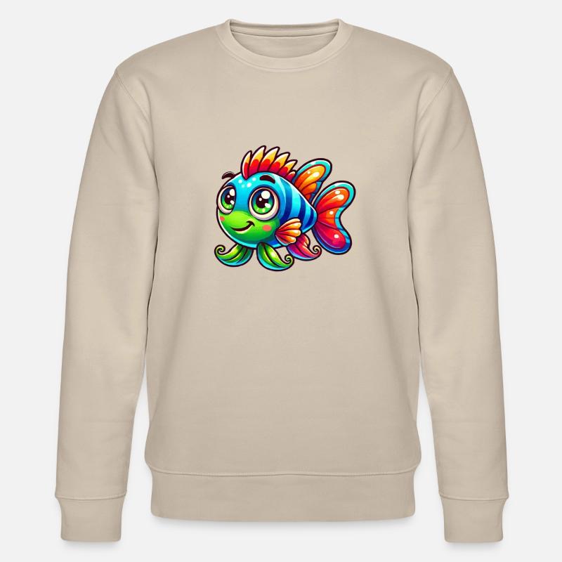 Bande dessinée de poisson - Sweat bio CHANGER Stanley/Stella Unisexe - beige