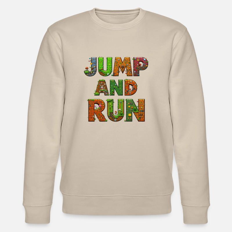 jump and run 2 - Stanley/Stella Unisex Bio-Sweatshirt CHANGER  - Beige