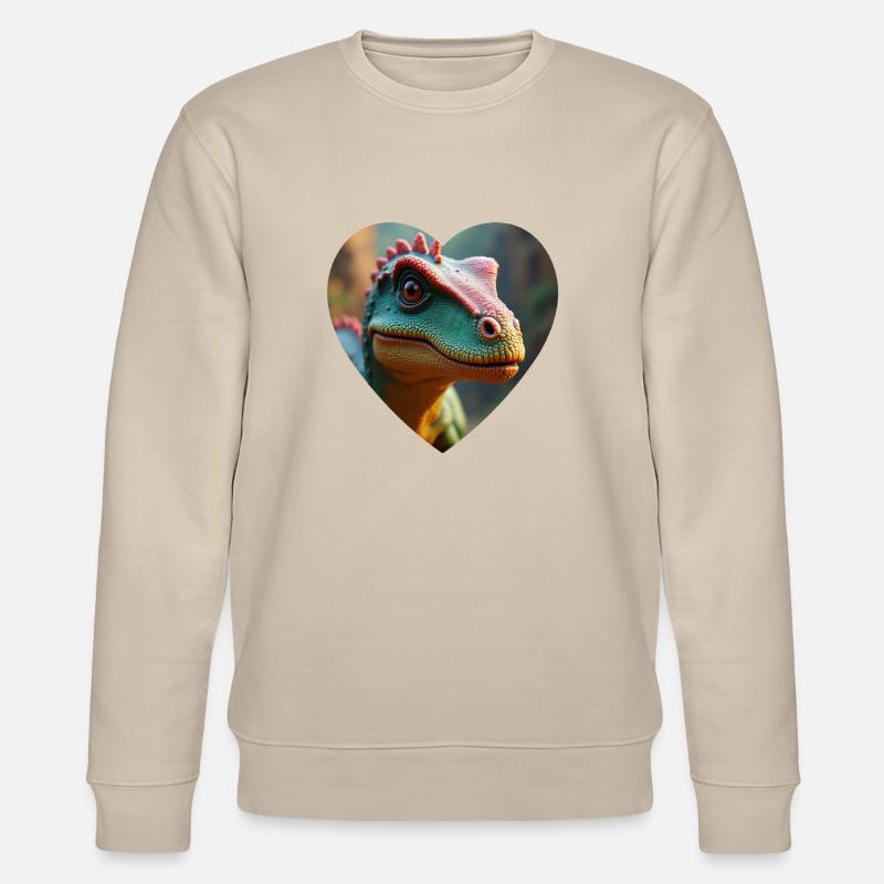 Dinosaurier Bunt - Stanley/Stella Unisex Bio-Sweatshirt CHANGER  - Beige
