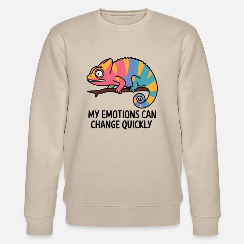 Bunte Chamäleon-Emotionen - Stanley/Stella Unisex Bio-Sweatshirt CHANGER  - Beige