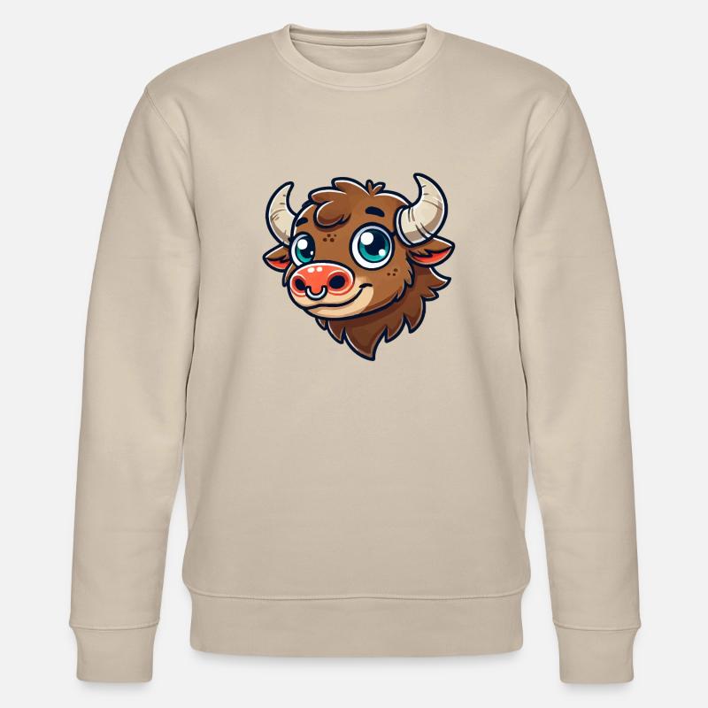 bison stier - Stanley/Stella Unisex Bio-Sweatshirt CHANGER  - Beige