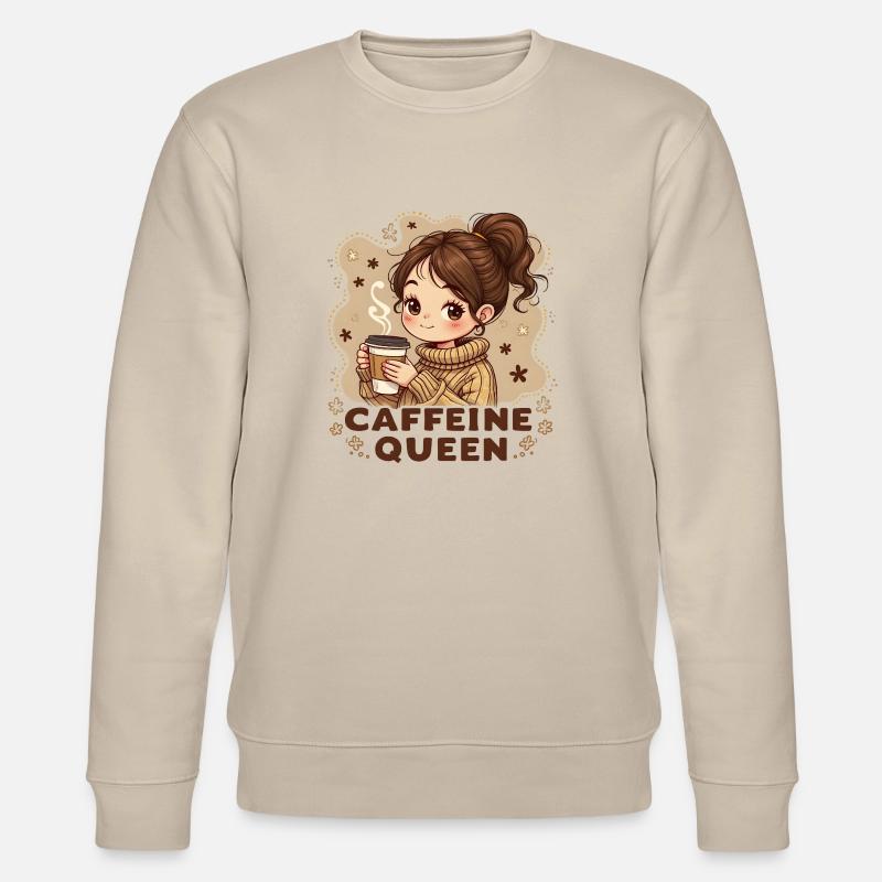 KAFFEE-MÄDCHEN - Stanley/Stella Unisex Bio-Sweatshirt CHANGER  - Beige
