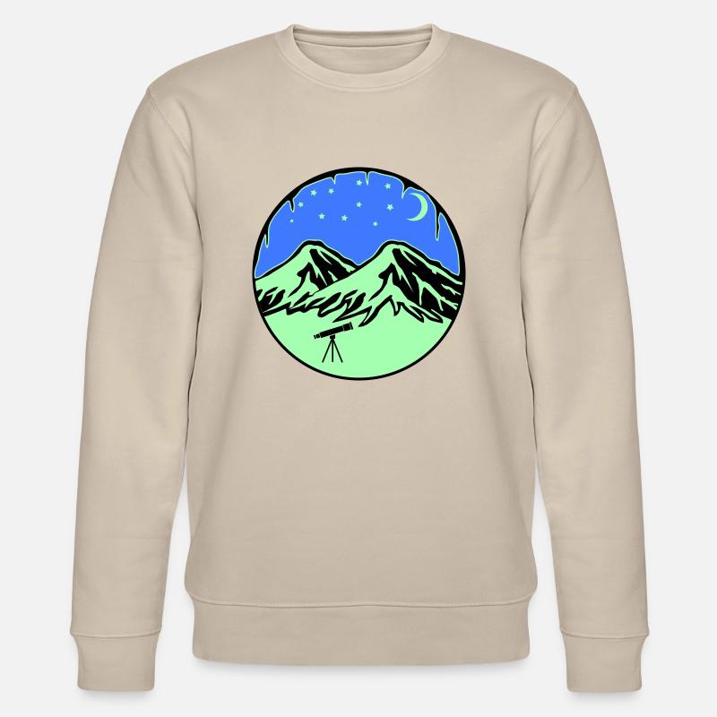 sternenhimmel berge teleskop - Stanley/Stella Unisex Bio-Sweatshirt CHANGER  - Beige