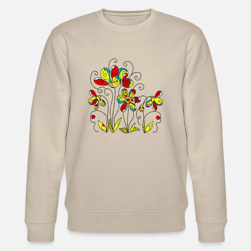 Blumen - Stanley/Stella Unisex Bio-Sweatshirt CHANGER  - Beige