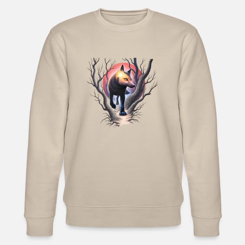 Fuchs auf der Jagd - Stanley/Stella Unisex Bio-Sweatshirt CHANGER  - Beige