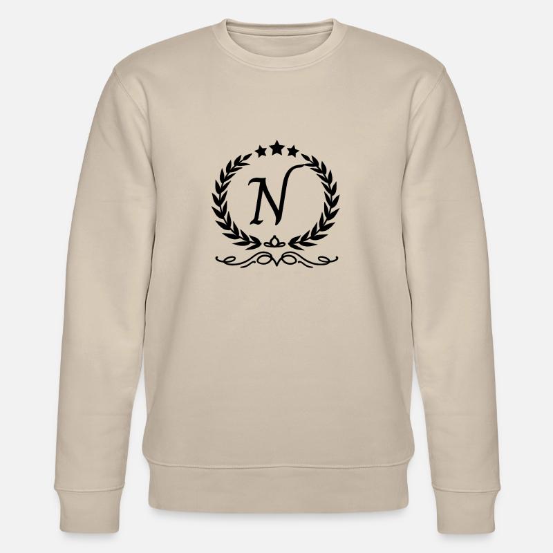 Buchstabe n Krone - Stanley/Stella Unisex Bio-Sweatshirt CHANGER  - Beige