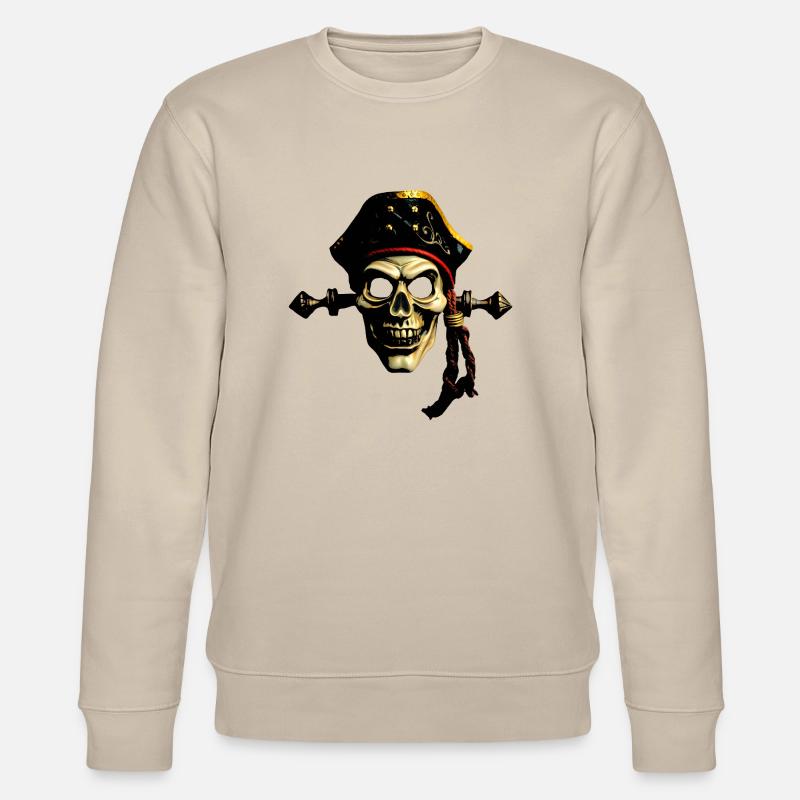 Pirat Comicart - Stanley/Stella Unisex Bio-Sweatshirt CHANGER  - Beige