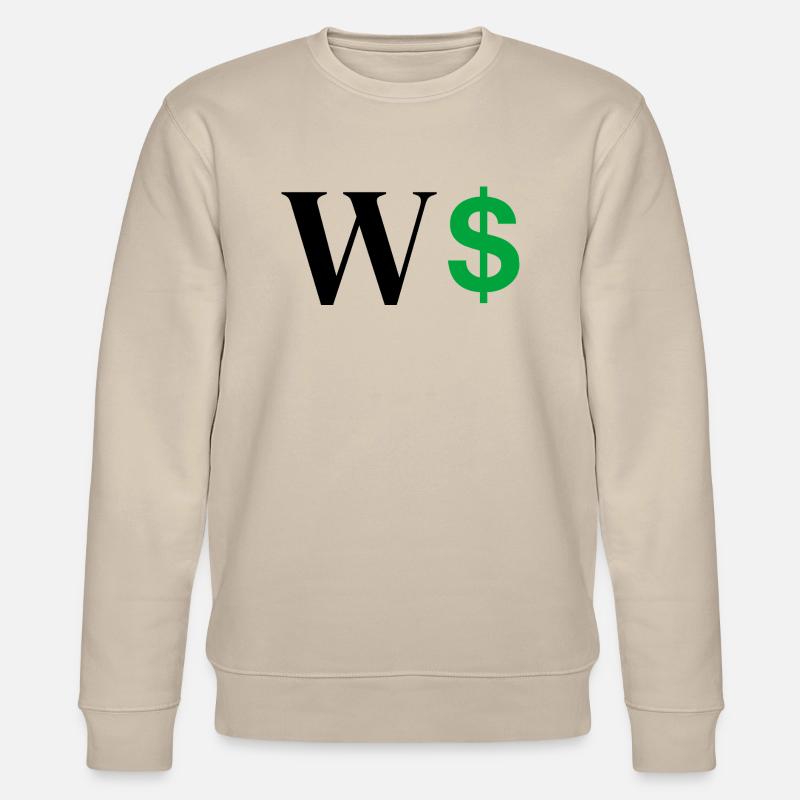 Buchstabe w Dollar - Stanley/Stella Unisex Bio-Sweatshirt CHANGER  - Beige