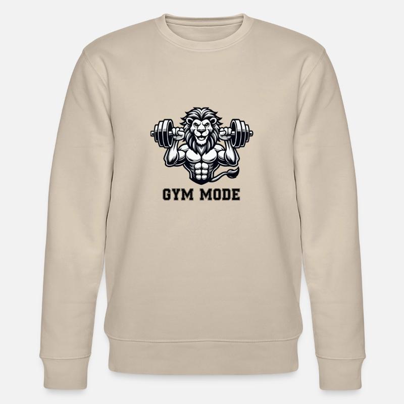 löwe bodybuilder tier - Stanley/Stella Unisex Bio-Sweatshirt CHANGER  - Beige