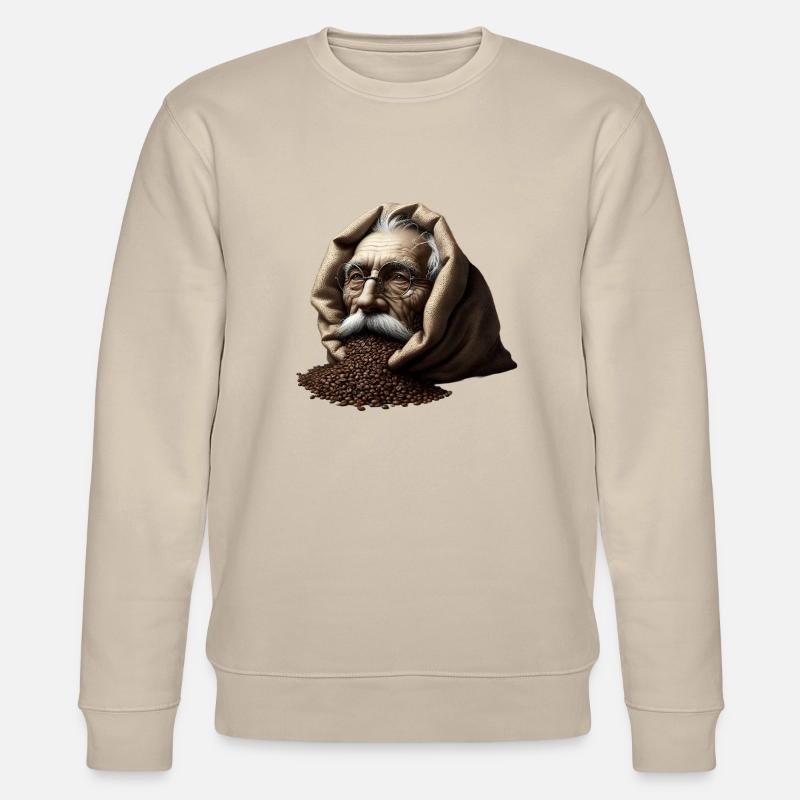 Mann in Kaffeebohnen - Stanley/Stella Unisex Bio-Sweatshirt CHANGER  - Beige
