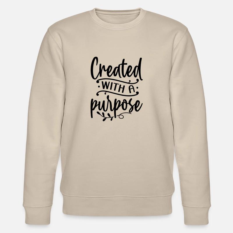 created with a purpose - Stanley/Stella Unisex Bio-Sweatshirt CHANGER  - Beige