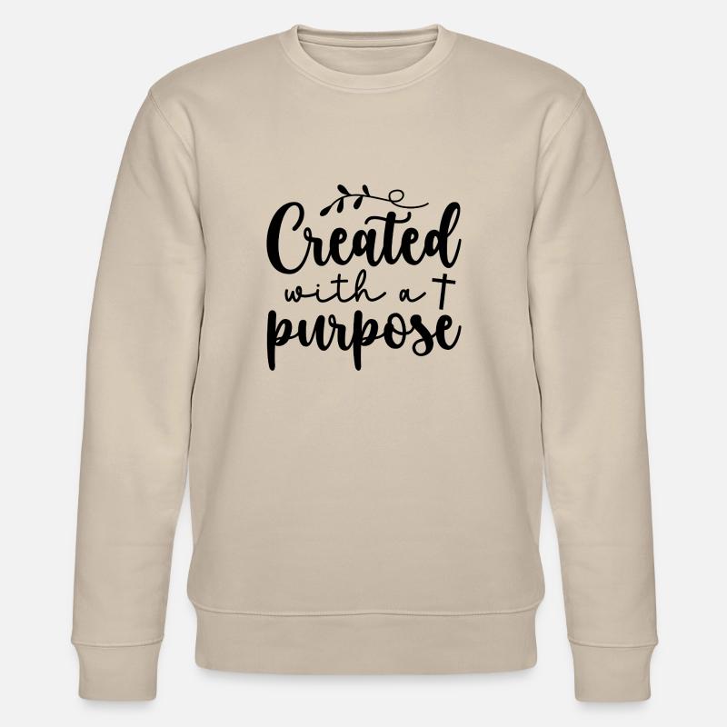 created with a purpose - Stanley/Stella Unisex Bio-Sweatshirt CHANGER  - Beige