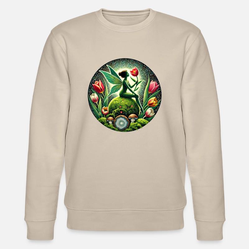 Tulpen Frühling Moos Fee - Stanley/Stella Unisex Bio-Sweatshirt CHANGER  - Beige