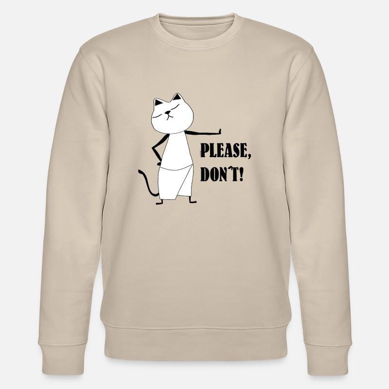 Nekochan Antonio Please, don't! - Stanley/Stella Unisex Bio-Sweatshirt CHANGER  - Beige