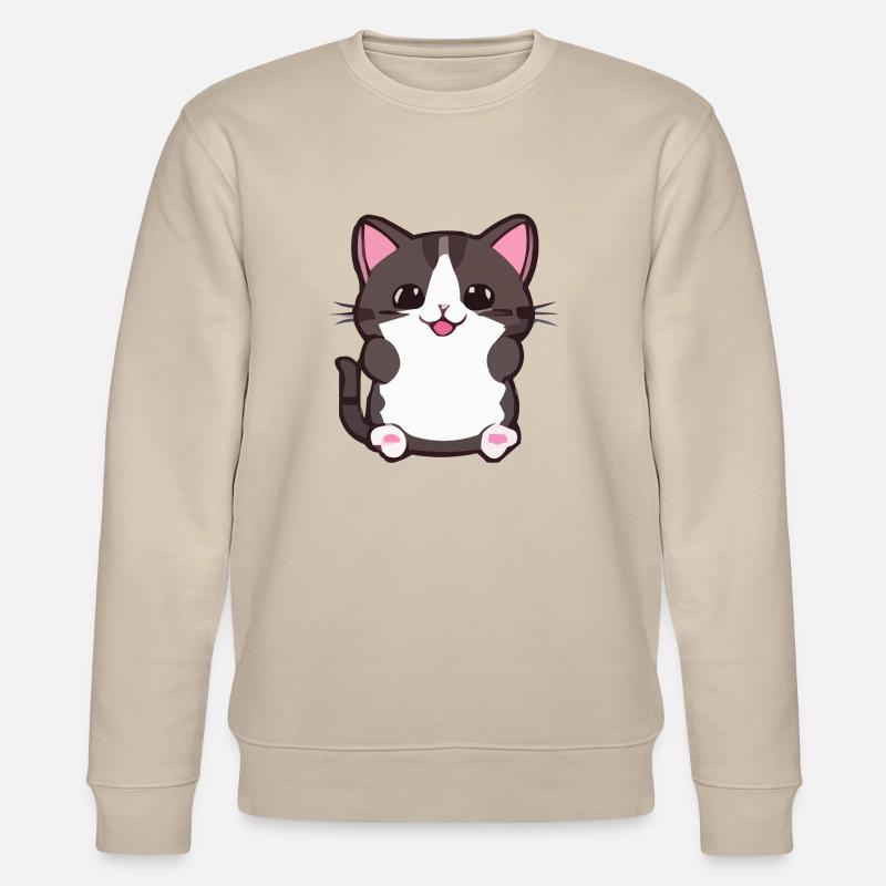 Katze Comic - Stanley/Stella Unisex Bio-Sweatshirt CHANGER  - Beige