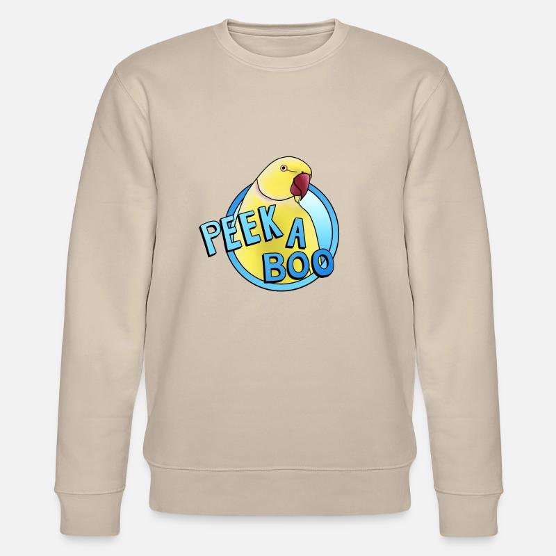 perruche à collier jaune « Peek-a-boo » - Sweat bio CHANGER Stanley/Stella Unisexe - beige