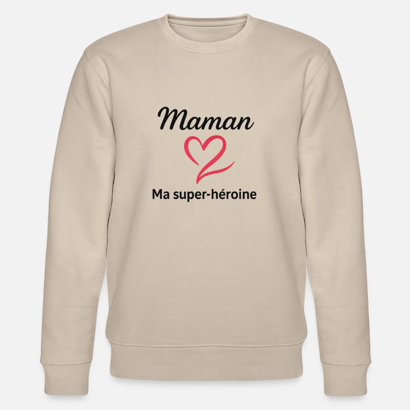 Mama, meine Superheldin - Stanley/Stella Unisex Bio-Sweatshirt CHANGER  - Beige