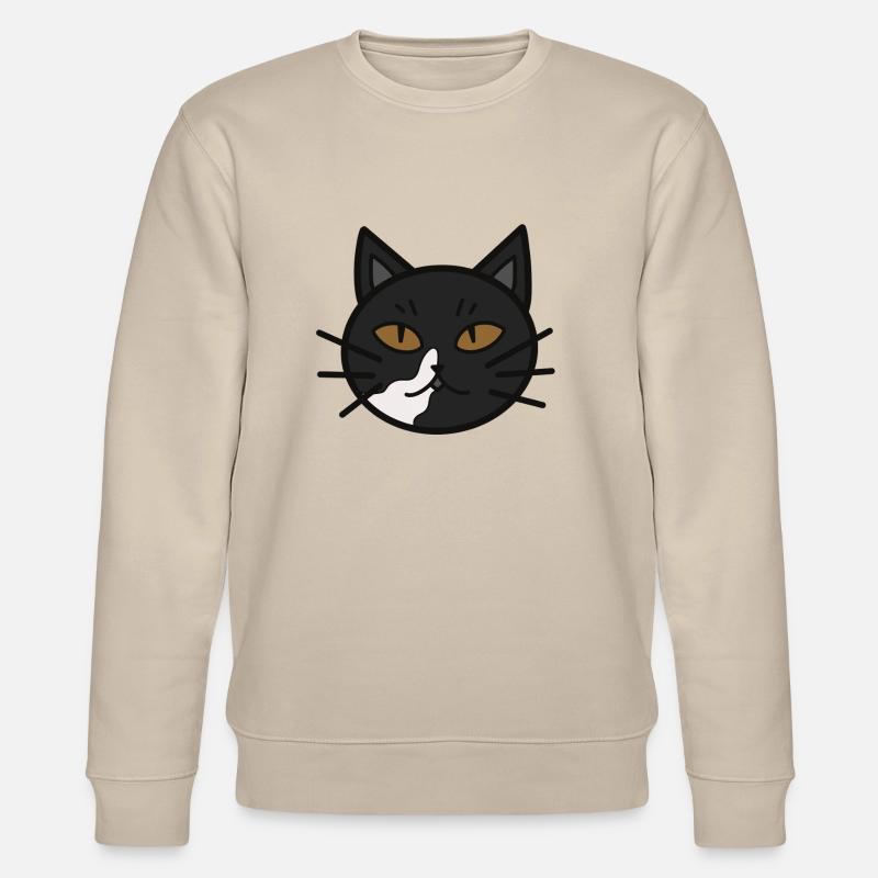 Mao die Katze - Stanley/Stella Unisex Bio-Sweatshirt CHANGER  - Beige
