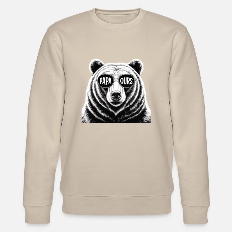 Papa ours - Sweat bio CHANGER Stanley/Stella Unisexe - beige