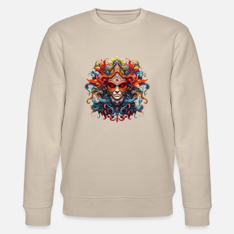 Ornament-Maske - Stanley/Stella Unisex Bio-Sweatshirt CHANGER - Beige