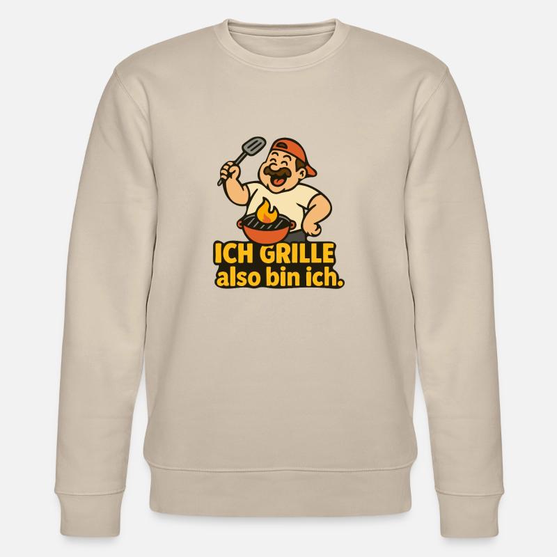 Ich grille, also bin ich. - Stanley/Stella Unisex Bio-Sweatshirt CHANGER - Beige