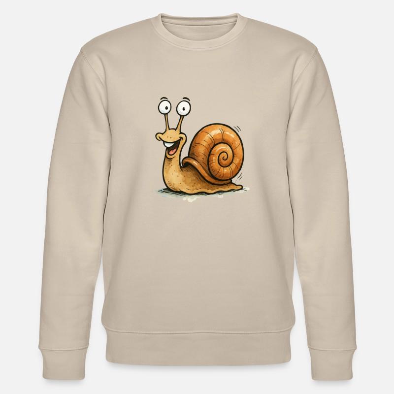 schnecke comic - Stanley/Stella Unisex Bio-Sweatshirt CHANGER  - Beige