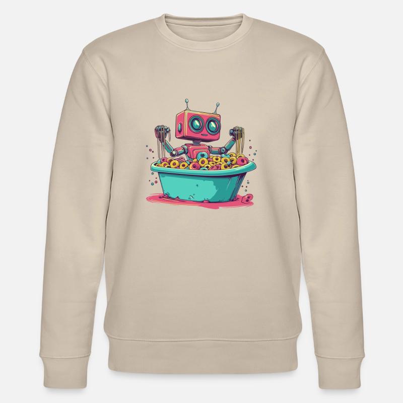 Donut Droid - Stanley/Stella Unisex Bio-Sweatshirt CHANGER  - Beige
