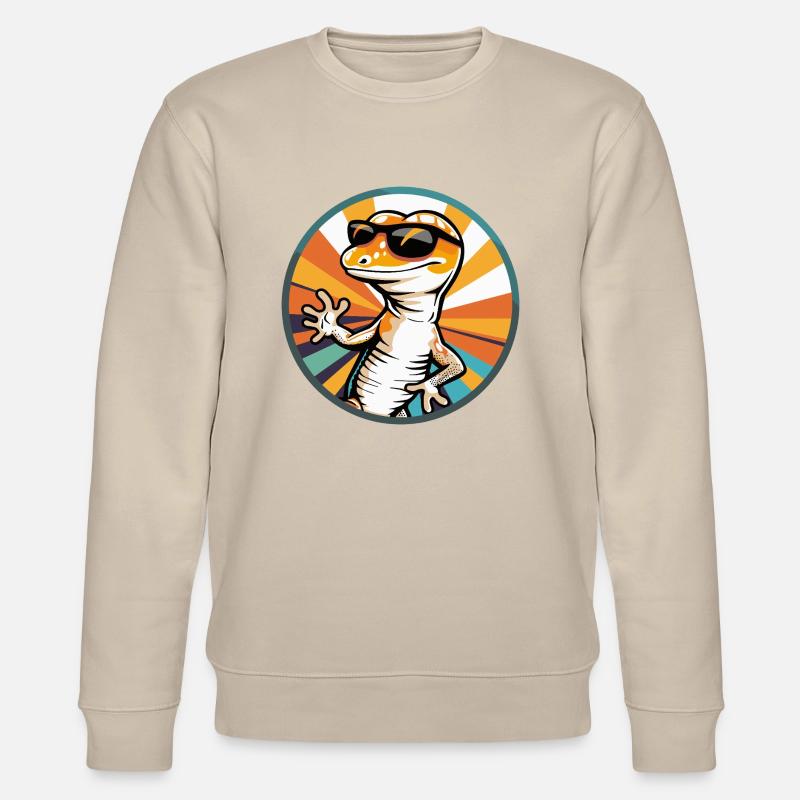 Echse Comic Cool - Stanley/Stella Unisex Bio-Sweatshirt CHANGER  - Beige