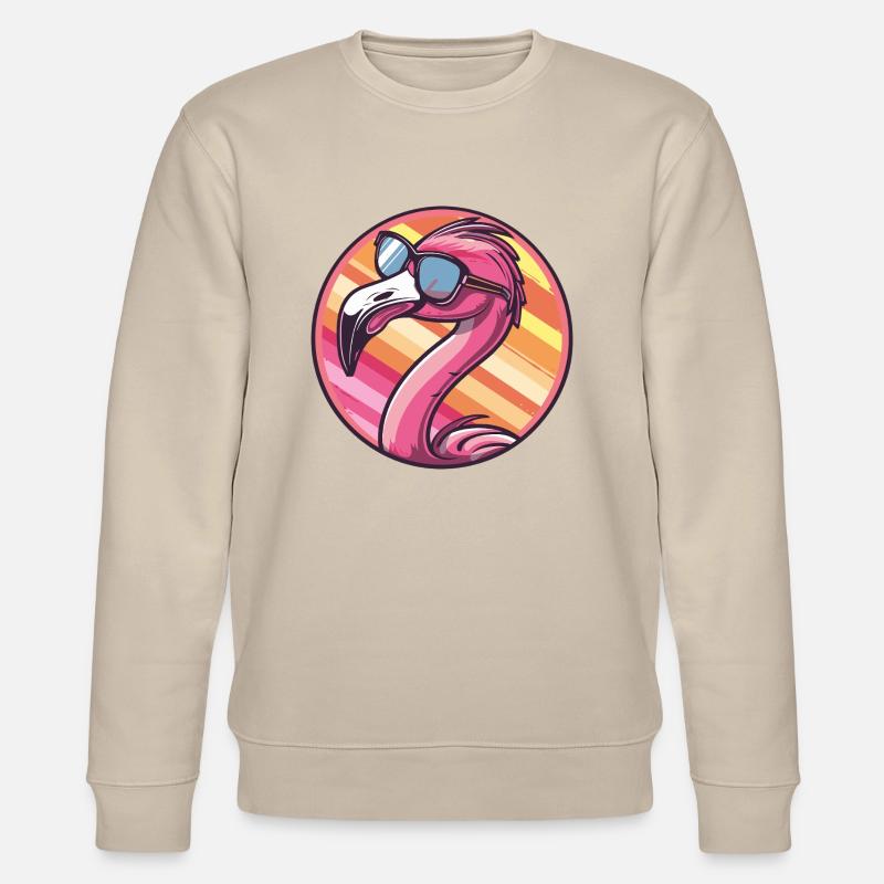 Flamingo Comic Cool - Stanley/Stella Unisex Bio-Sweatshirt CHANGER  - Beige