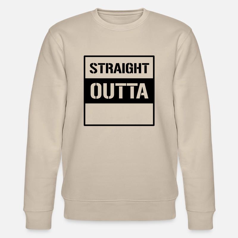 straight outta - Stanley/Stella Unisex Bio-Sweatshirt CHANGER  - Beige