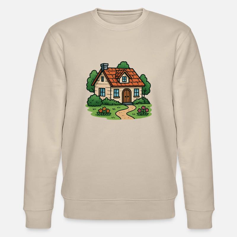 haus villa - Stanley/Stella Unisex Bio-Sweatshirt CHANGER  - Beige