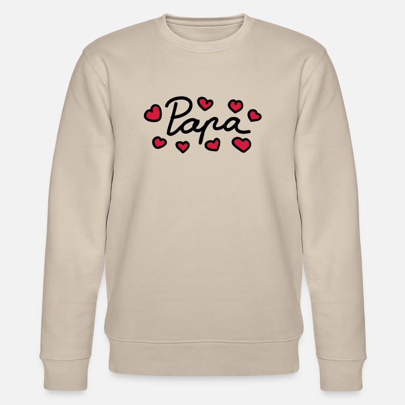 Papa - coeur - 2 - Sweat bio CHANGER Stanley/Stella Unisexe - beige