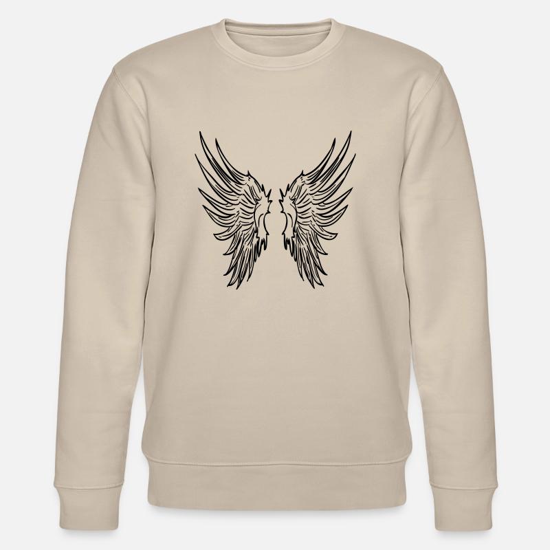 Engel, Flügel - Stanley/Stella Unisex Bio-Sweatshirt CHANGER  - Beige
