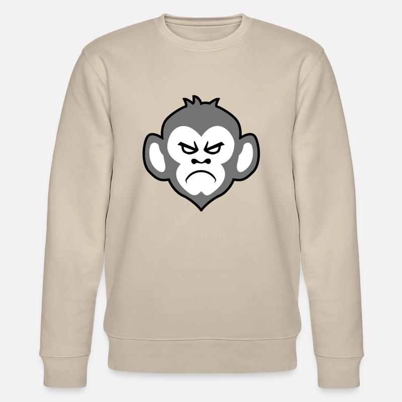 Grumpy Monkey - Stanley/Stella Unisex Bio-Sweatshirt CHANGER  - Beige