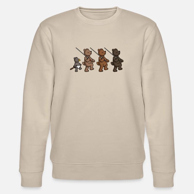 Schwerterbärchen - Stanley/Stella Unisex Bio-Sweatshirt CHANGER  - Beige