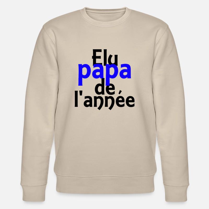 élu papa de l'année - Stanley/Stella Unisex Bio-Sweatshirt CHANGER  - Beige