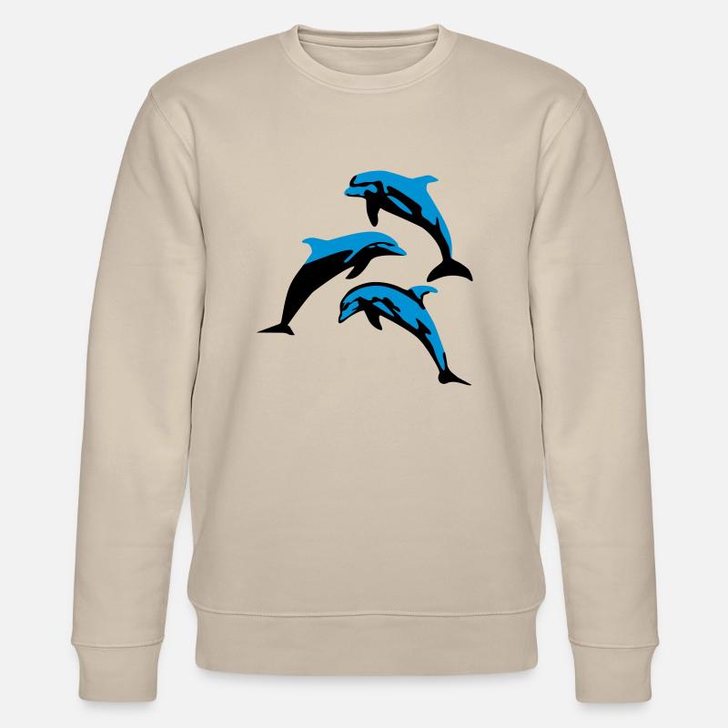 Dolphins - dauphins - Sweat bio CHANGER Stanley/Stella Unisexe - beige
