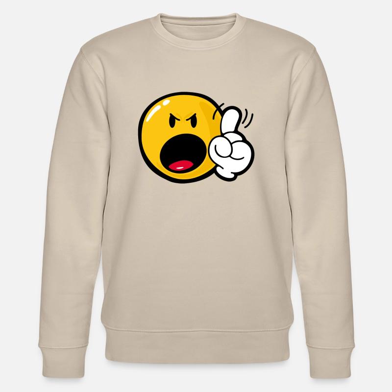 Smiley Anger Cross - Stanley/Stella Unisex Bio-Sweatshirt CHANGER  - Beige