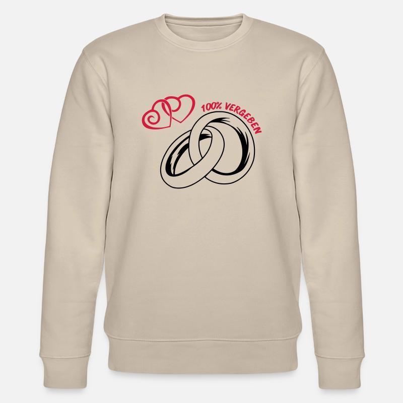 100_vergeben_eheringe_02 - Stanley/Stella Unisex Bio-Sweatshirt CHANGER  - Beige