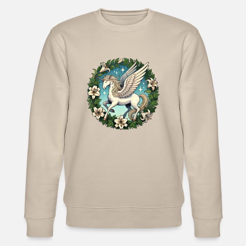 Pegasus Einhorn - Stanley/Stella Unisex Bio-Sweatshirt CHANGER - Beige
