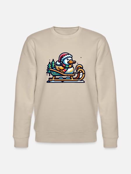 Sweet Duck Christmas - Stanley/Stella CHANGER Unisex Organic Sweatshirt - beige