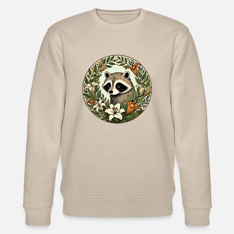 Waschbär - Stanley/Stella Unisex Bio-Sweatshirt CHANGER  - Beige