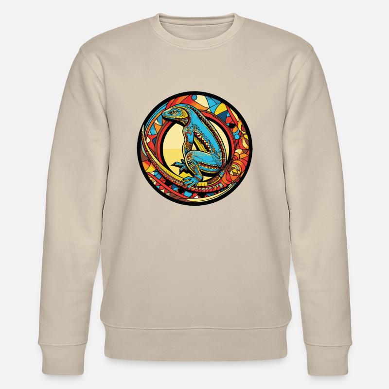 Bande dessinée Lézard - Sweat bio CHANGER Stanley/Stella Unisexe - beige