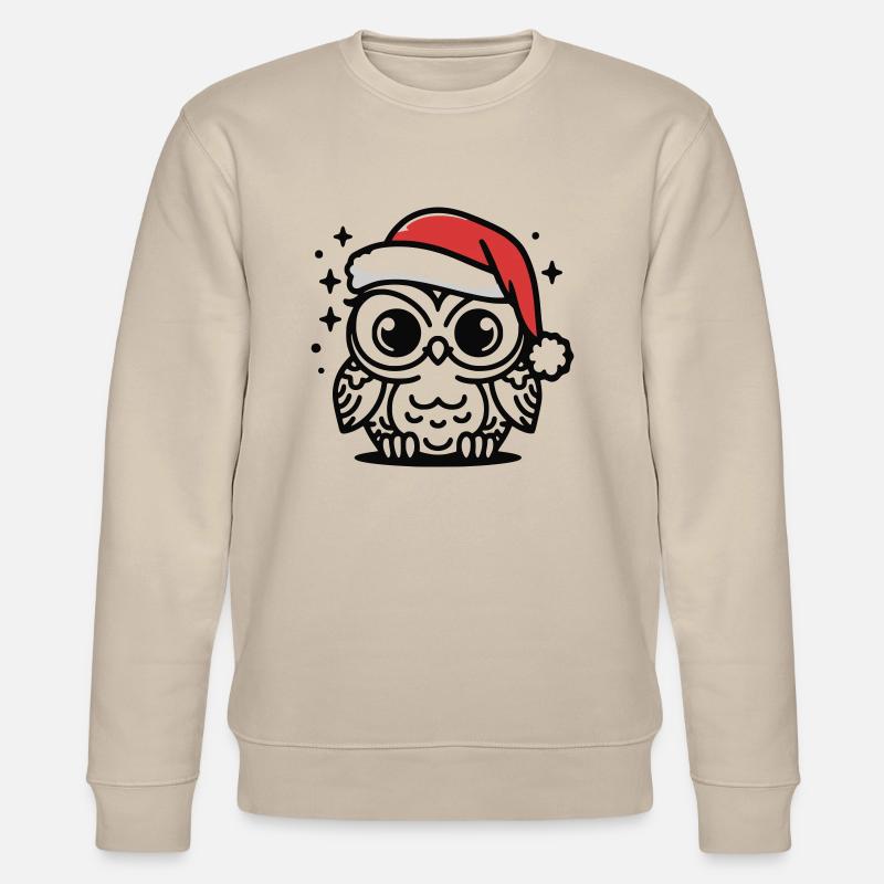 hibou doux Noël - Sweat bio CHANGER Stanley/Stella Unisexe - beige