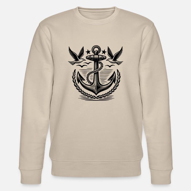 Anker Möwen Logo - Stanley/Stella Unisex Bio-Sweatshirt CHANGER  - Beige