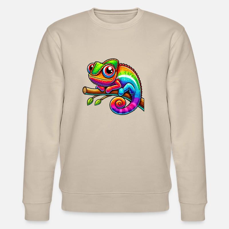 chamäleon comic - Stanley/Stella Unisex Bio-Sweatshirt CHANGER  - Beige