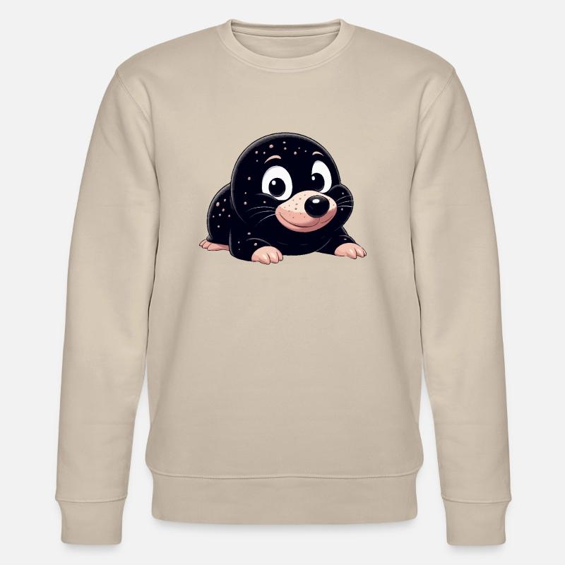 Maulwurf süß - Stanley/Stella Unisex Bio-Sweatshirt CHANGER  - Beige